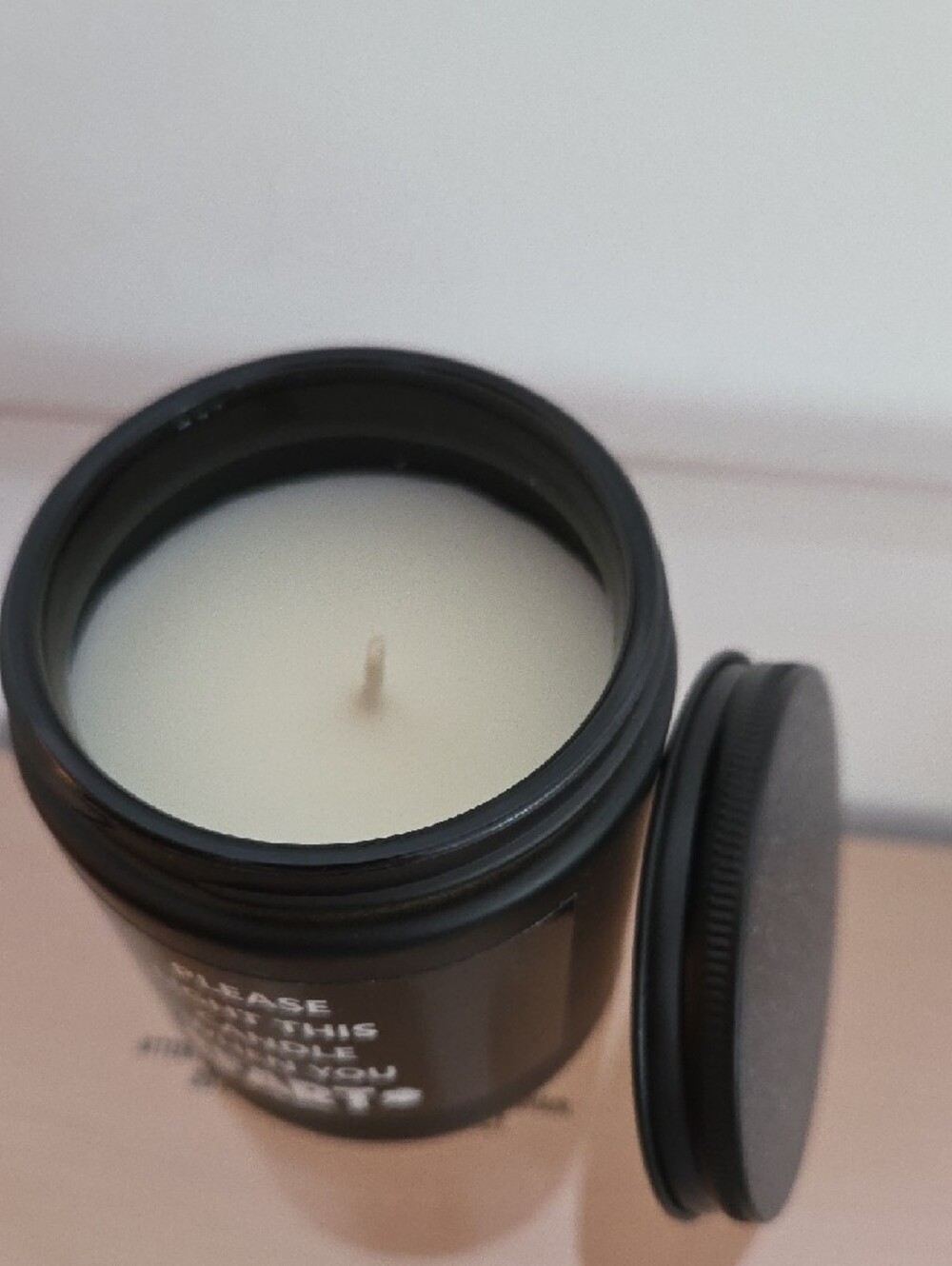 Novelty Black Scented Candle — "Please Light This Candle When You Fart" - Picture 2 of 2